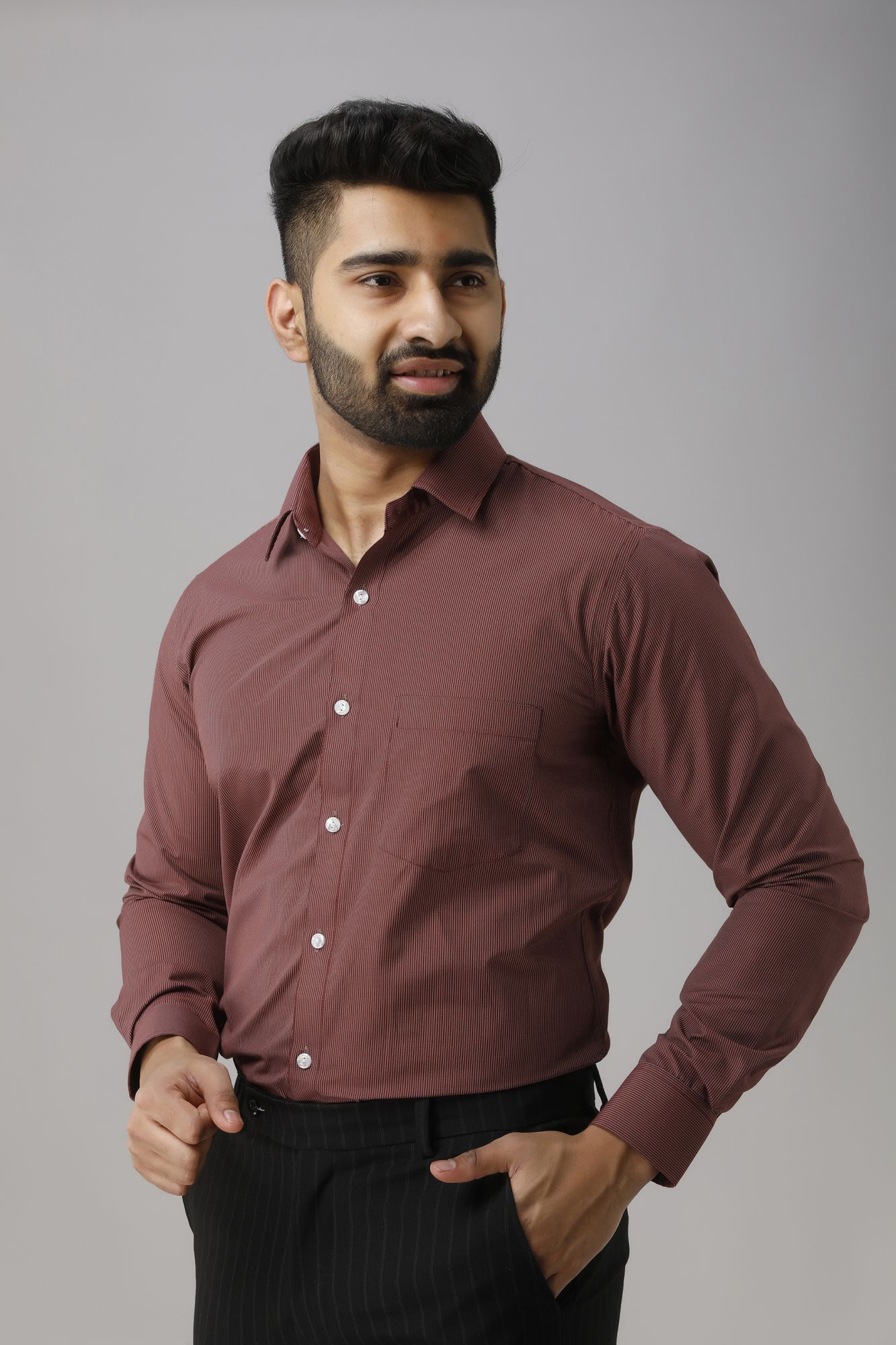 Mens Striped Slim Fit Shirt