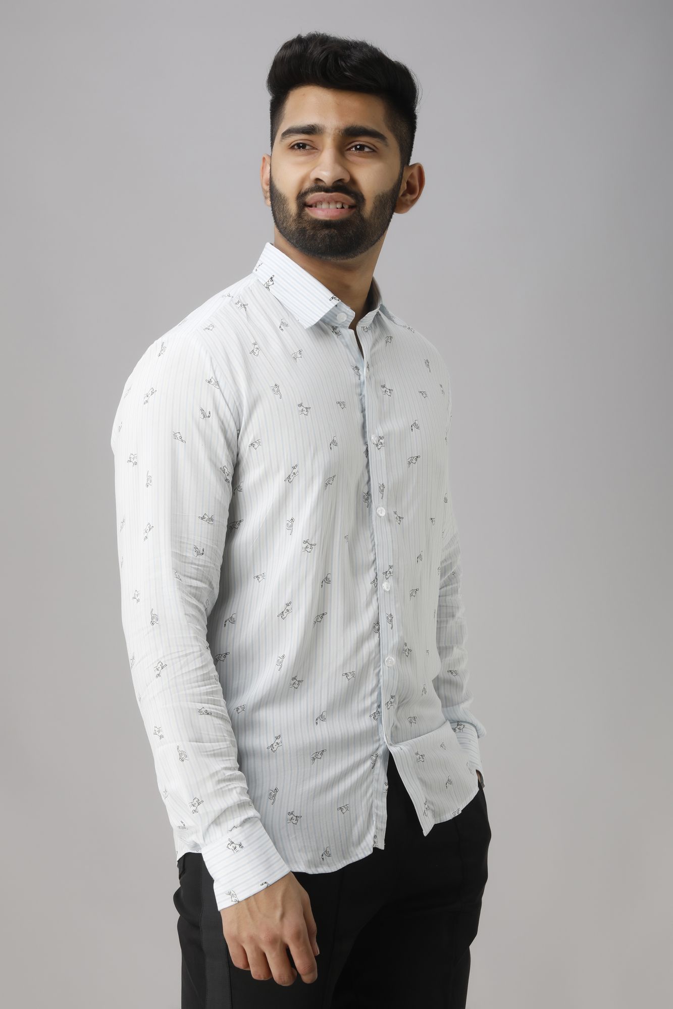 Mens Printed Flowing Shirt