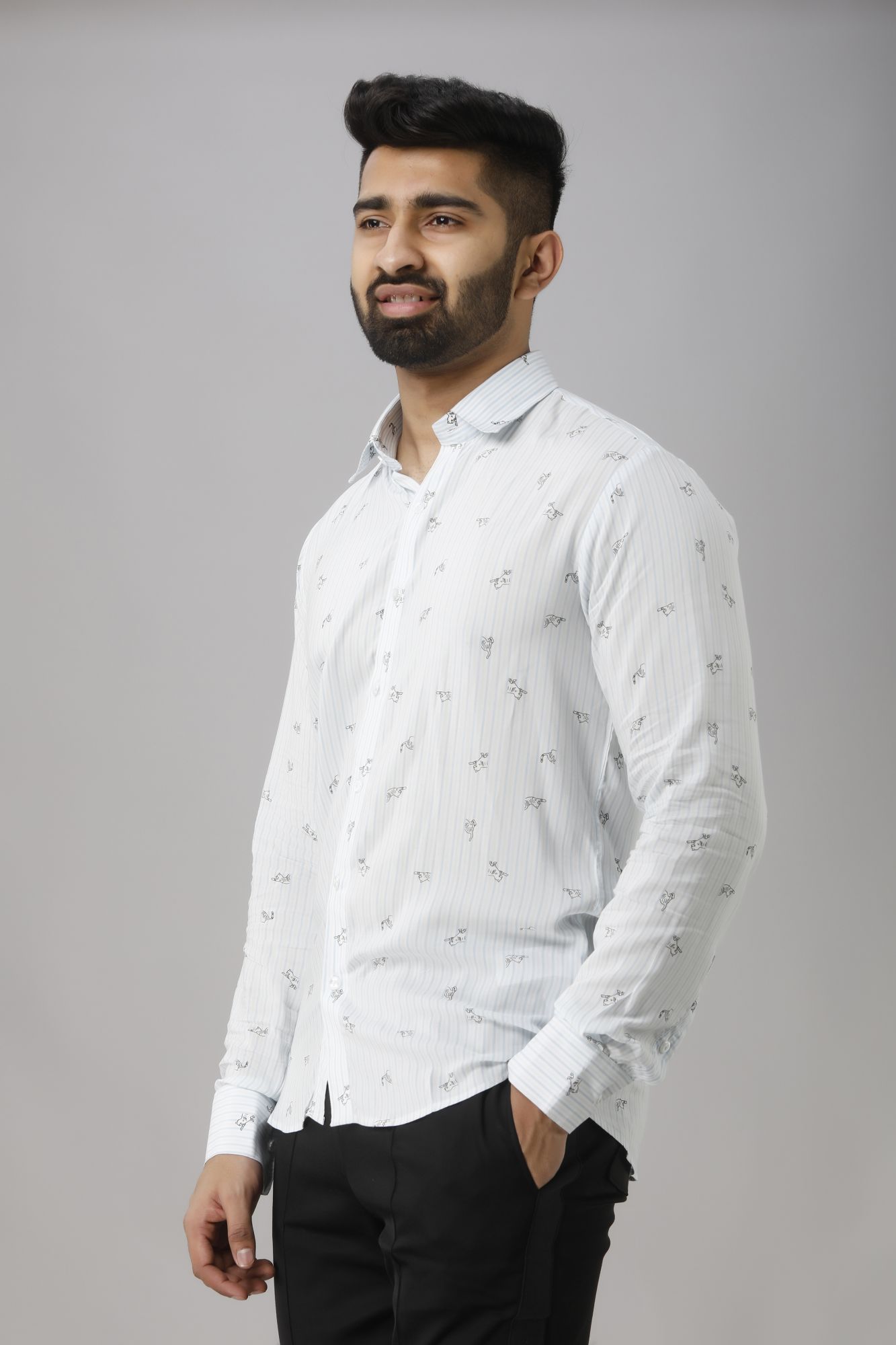 Mens Printed Flowing Shirt