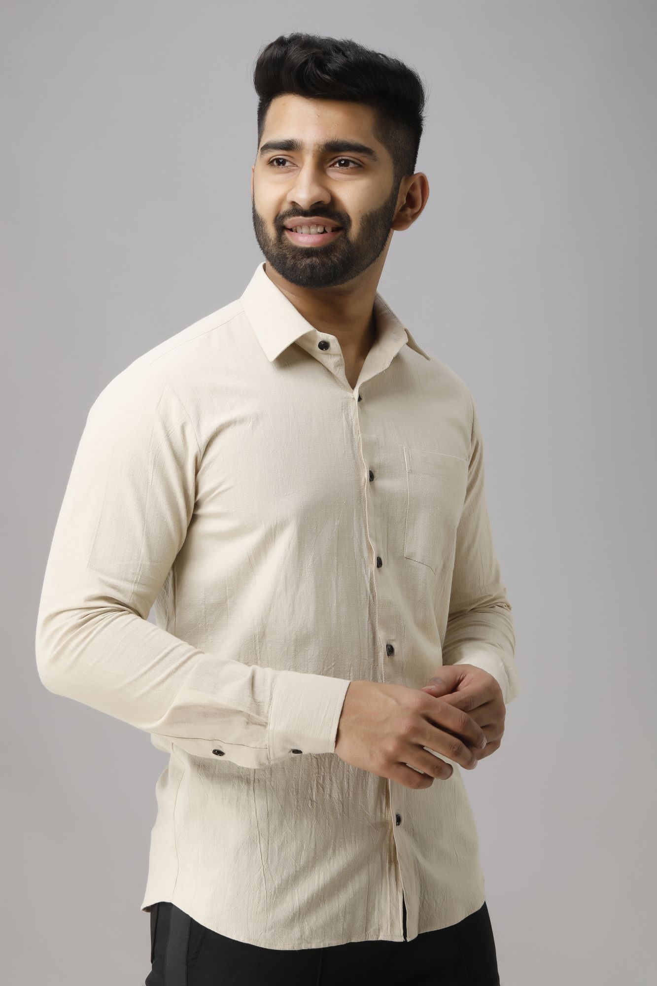 Mens Off-White Slim Fit Shirt