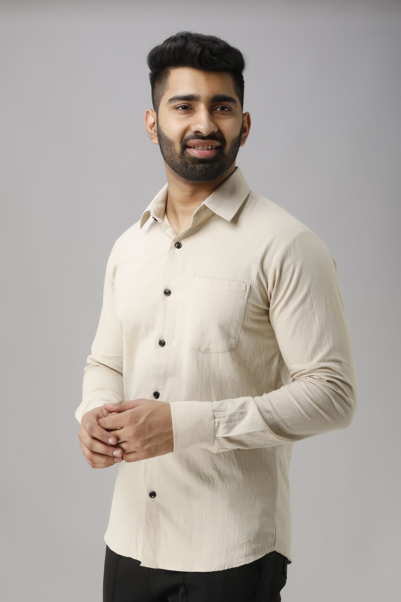 Mens Off-White Slim Fit Shirt