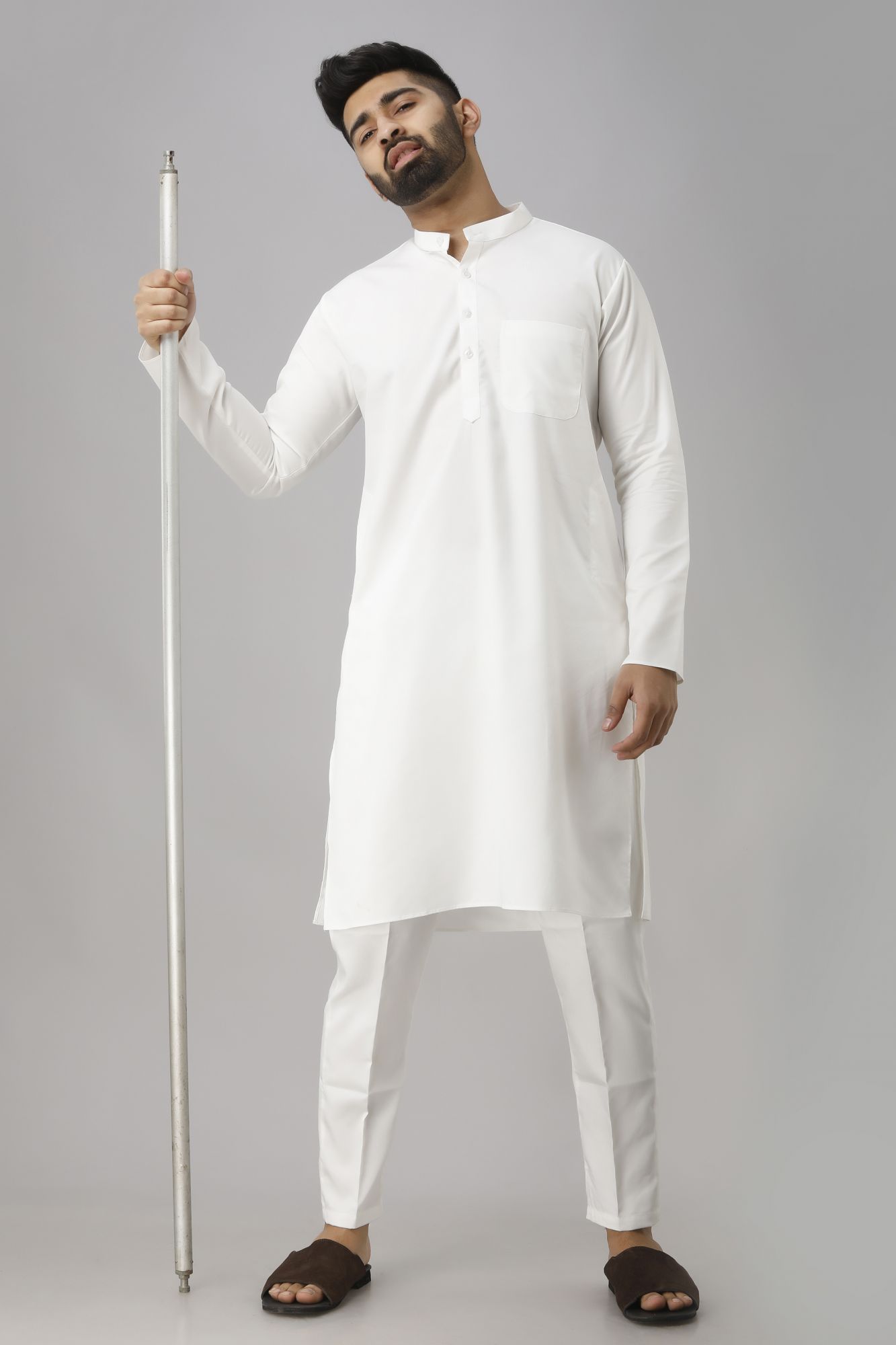 Mens All White Kurta