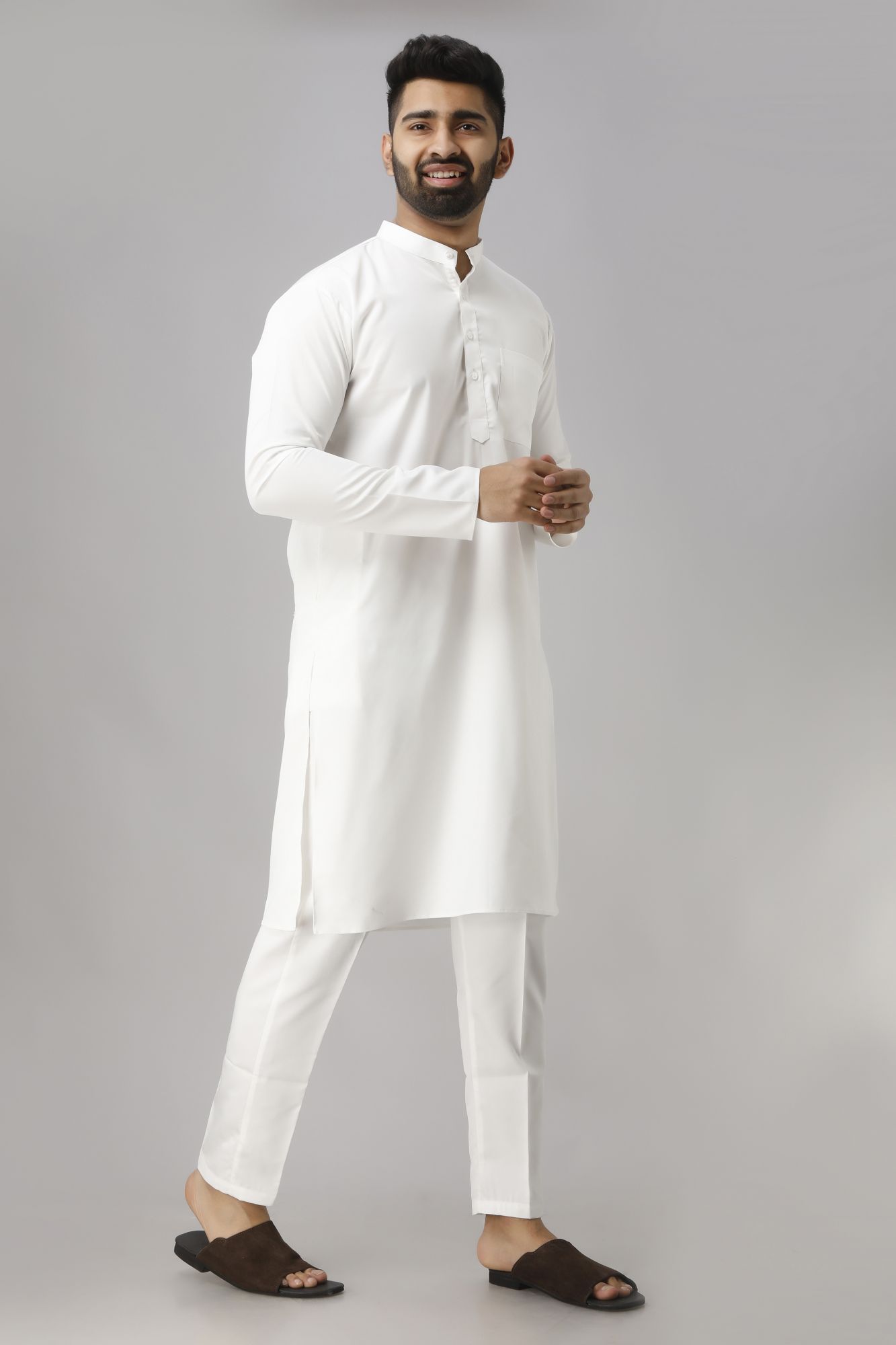 Mens All White Kurta