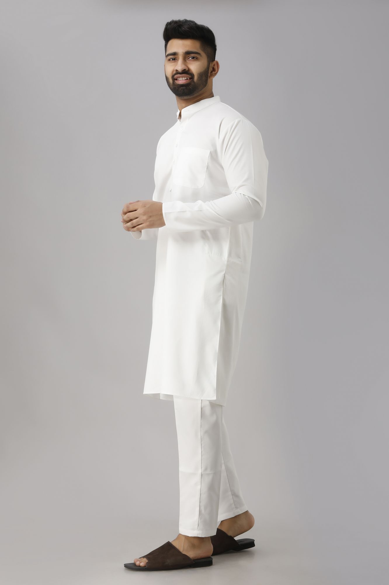 Mens All White Kurta
