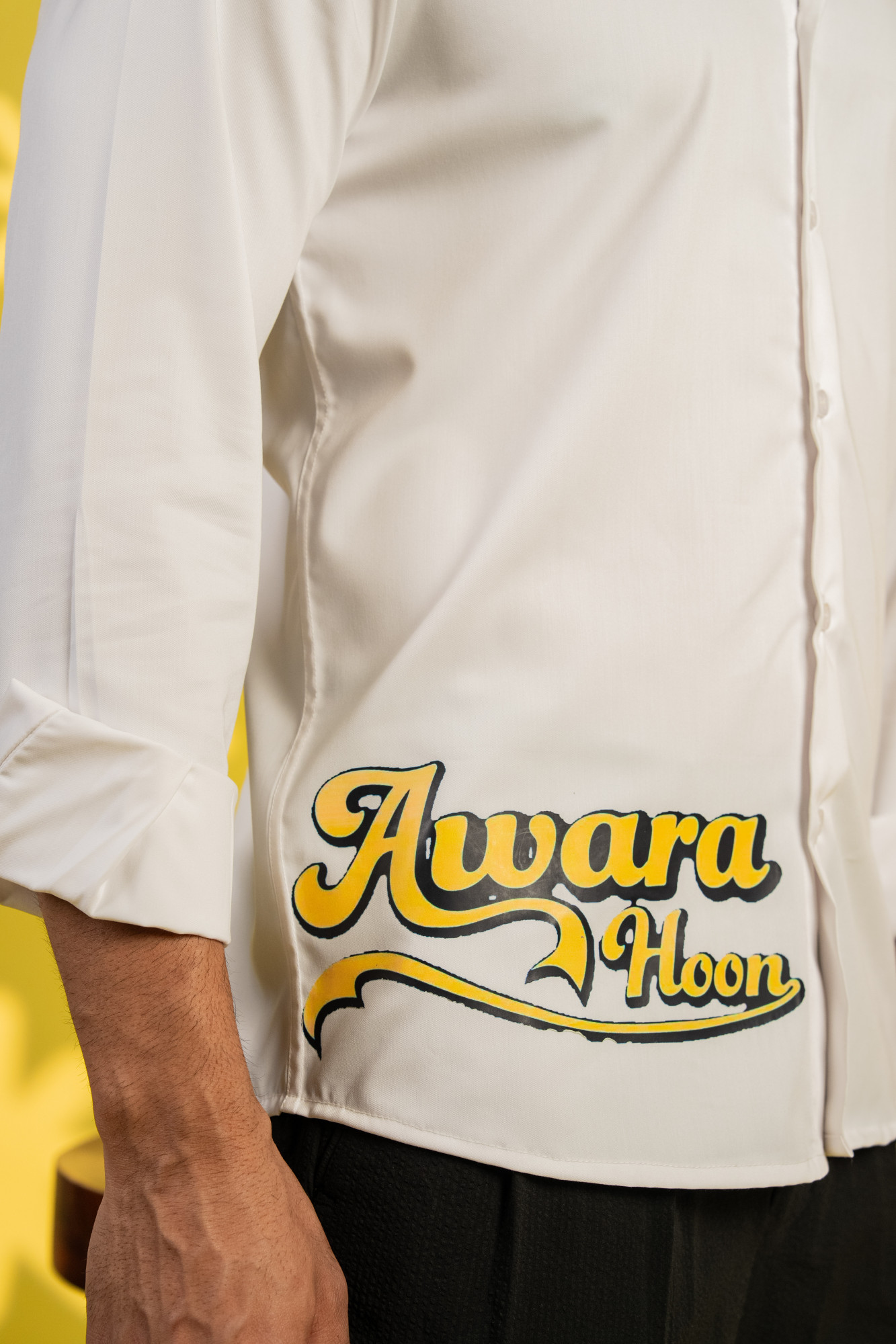 Awara Print Shirt In White