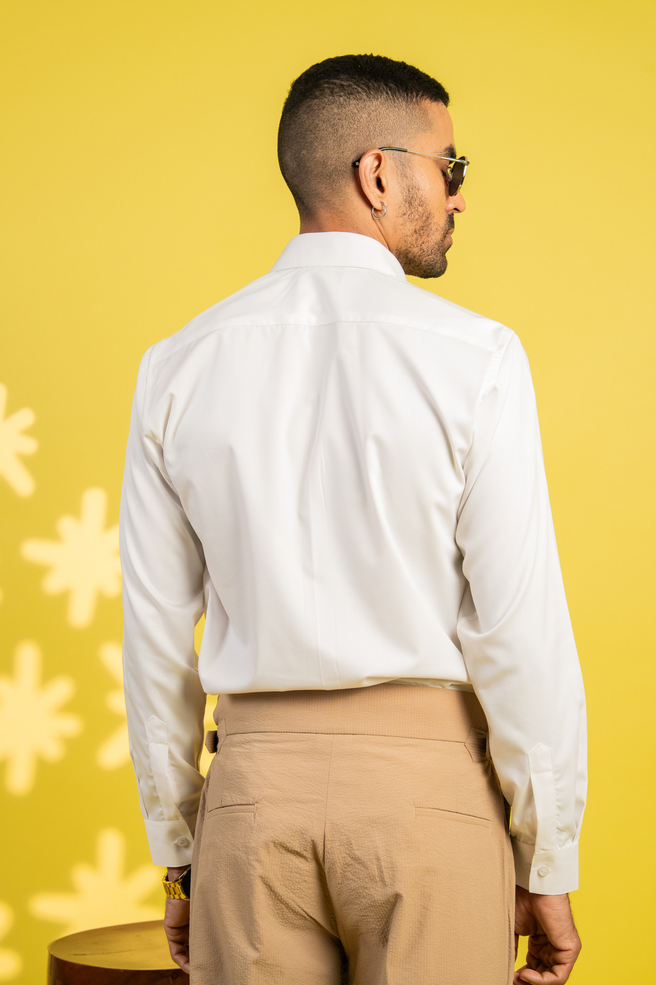 Bhand Print Shirt In White
