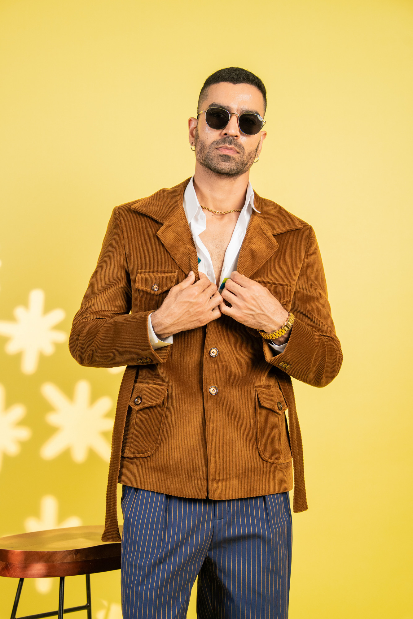 Corduroy Bush Coat In Brown