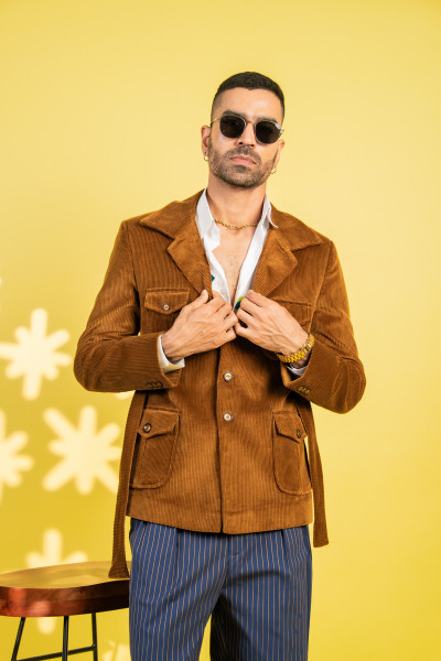Corduroy Bush Coat In Brown