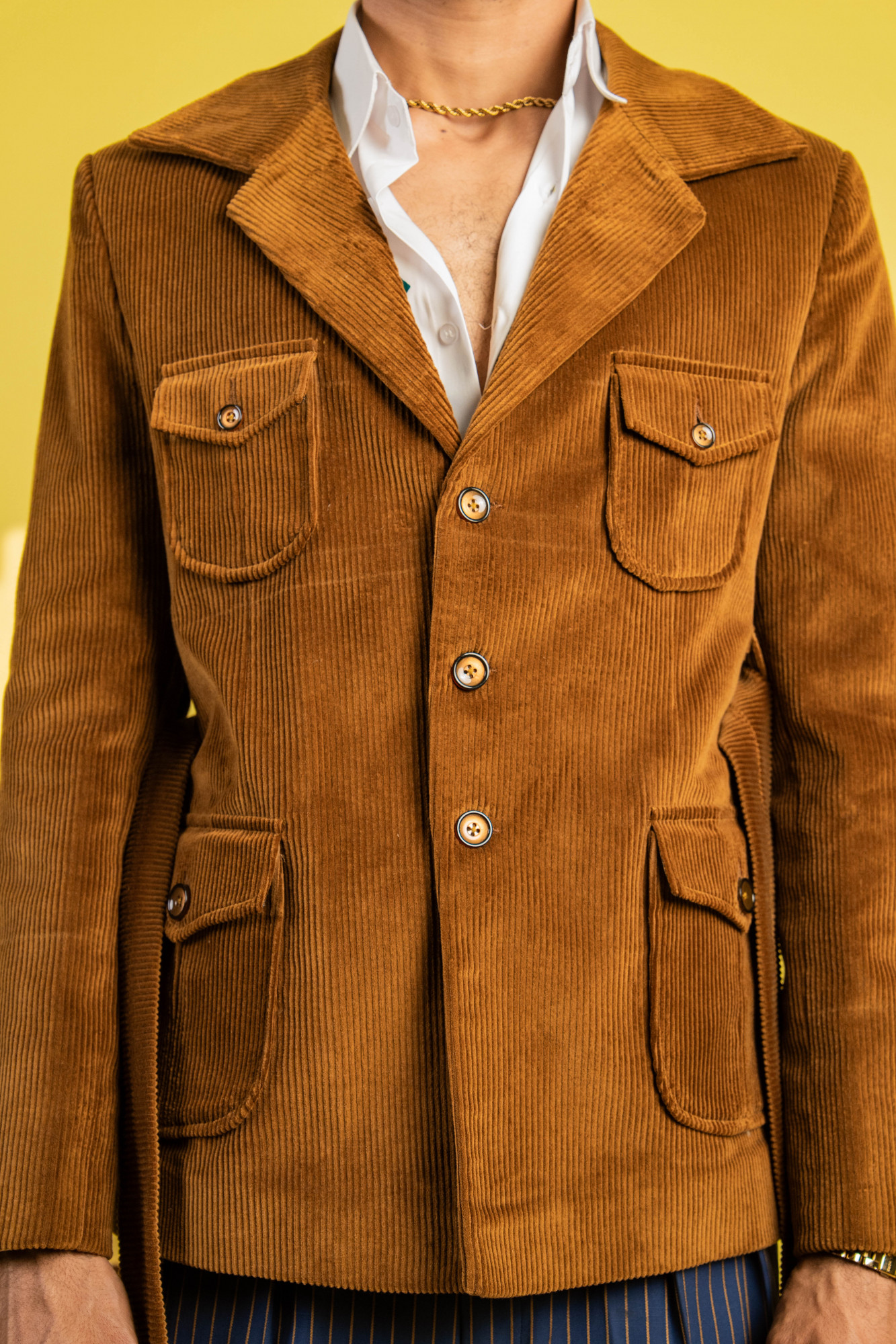 Corduroy Bush Coat In Brown
