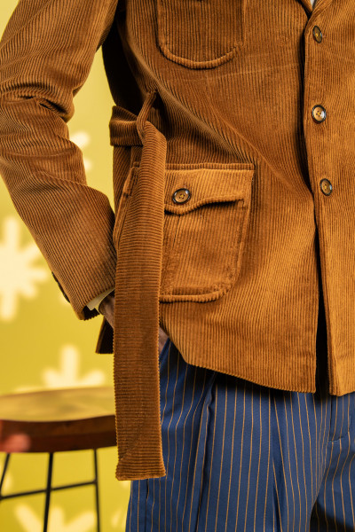 Corduroy Bush Coat In Brown