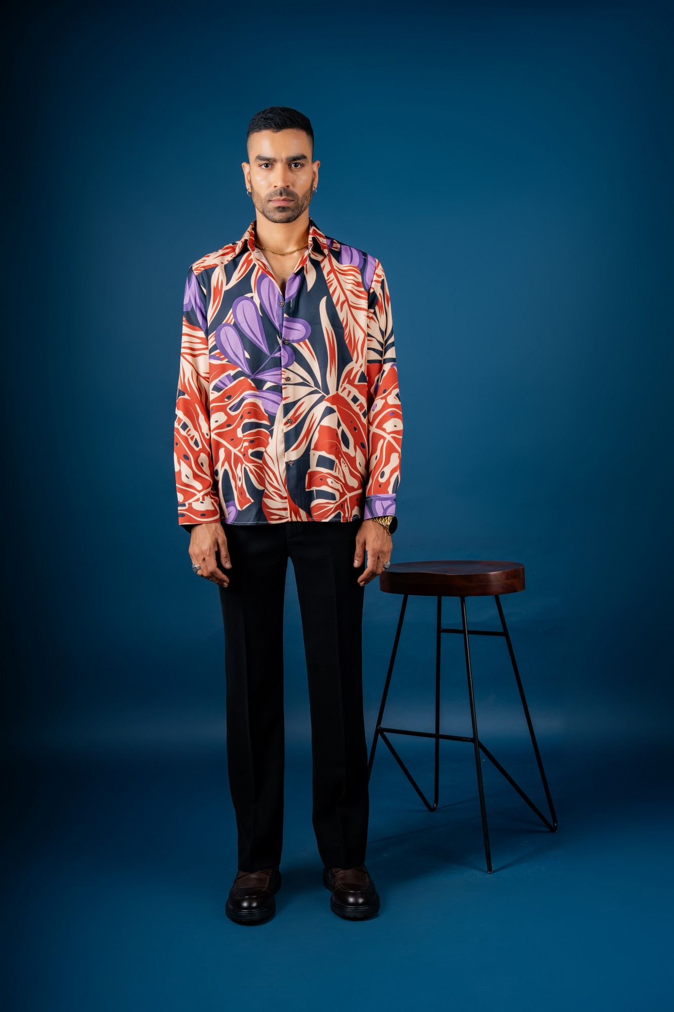 Multicolor Leaf Printed Shirt