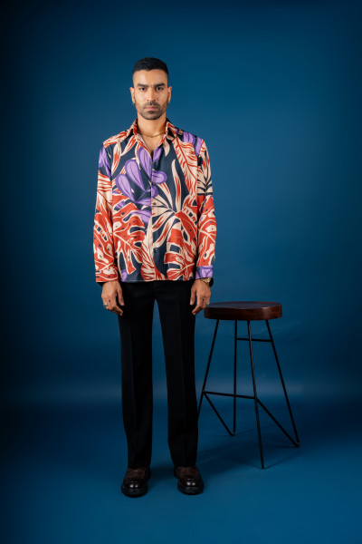 Multicolor Leaf Printed Shirt