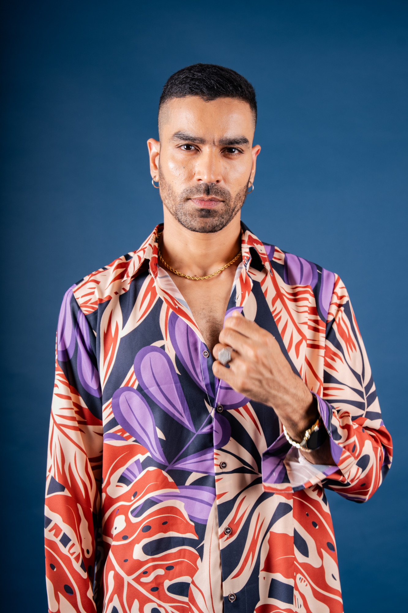 Multicolor Leaf Printed Shirt