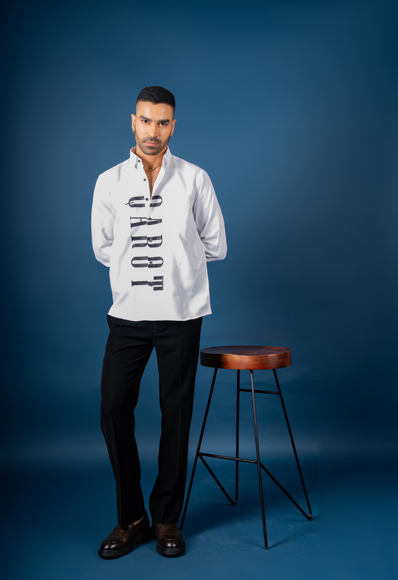 Qarot Print Shirt In White