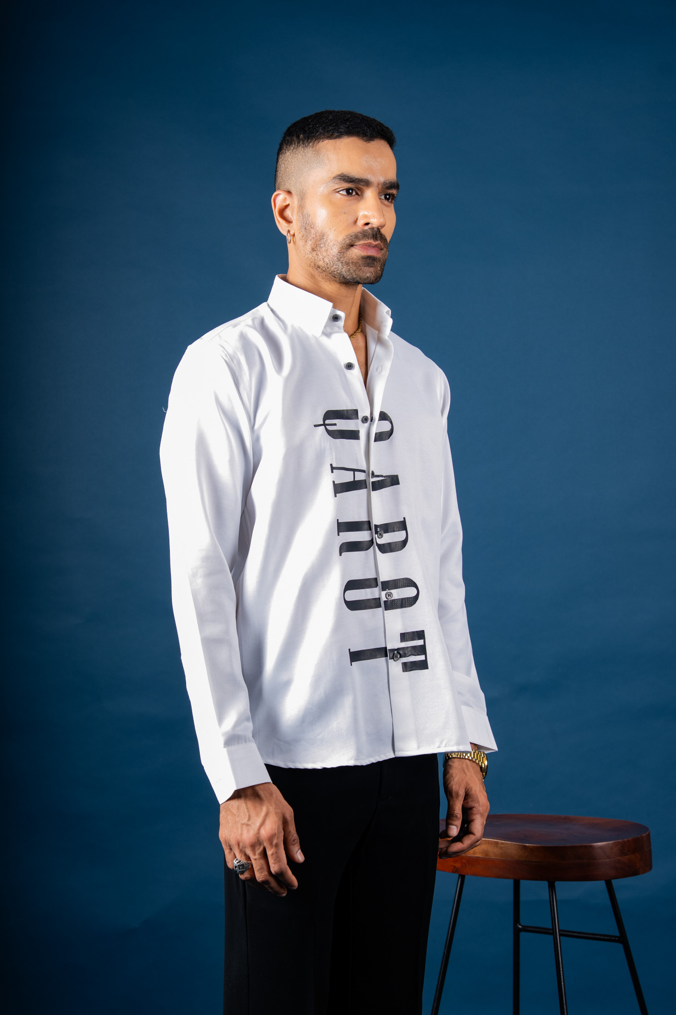Qarot Print Shirt In White
