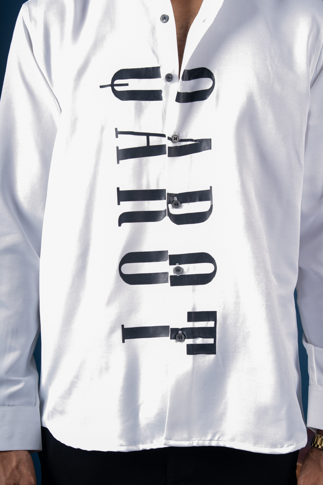 Qarot Print Shirt In White