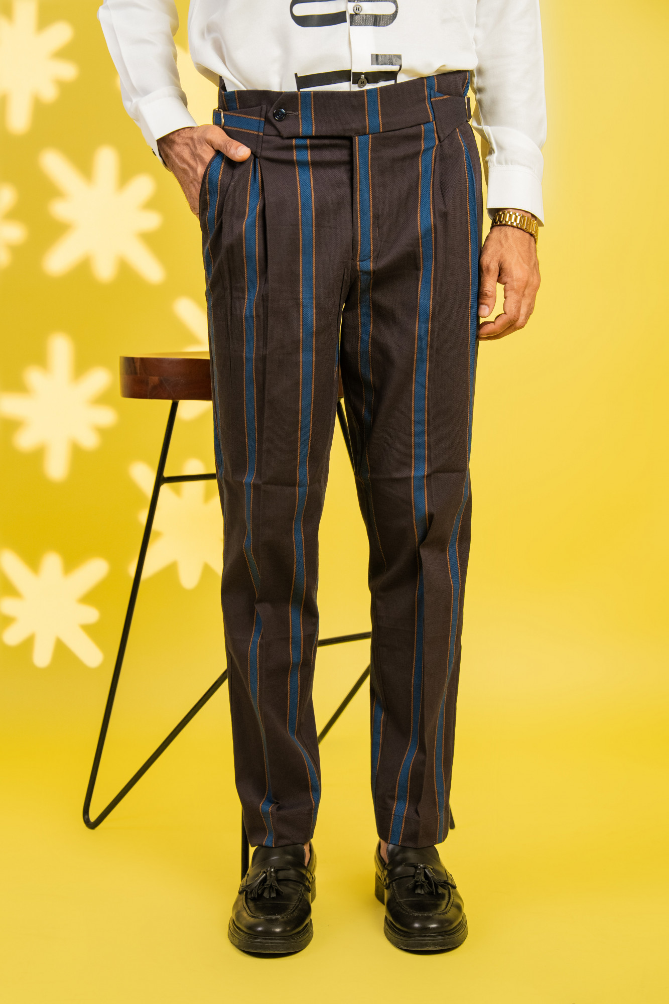 Striped Tailored Fit Pants