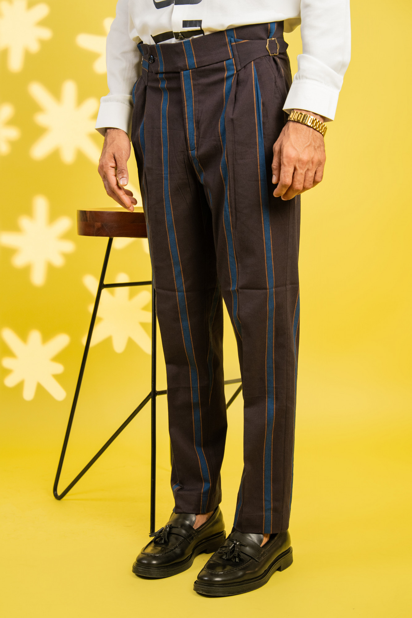 Striped Tailored Fit Pants