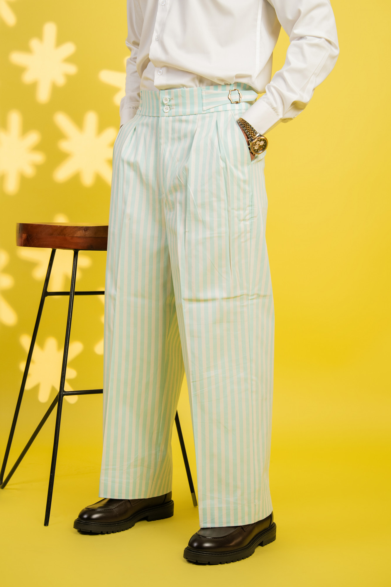 Wide Leg Striped Pants