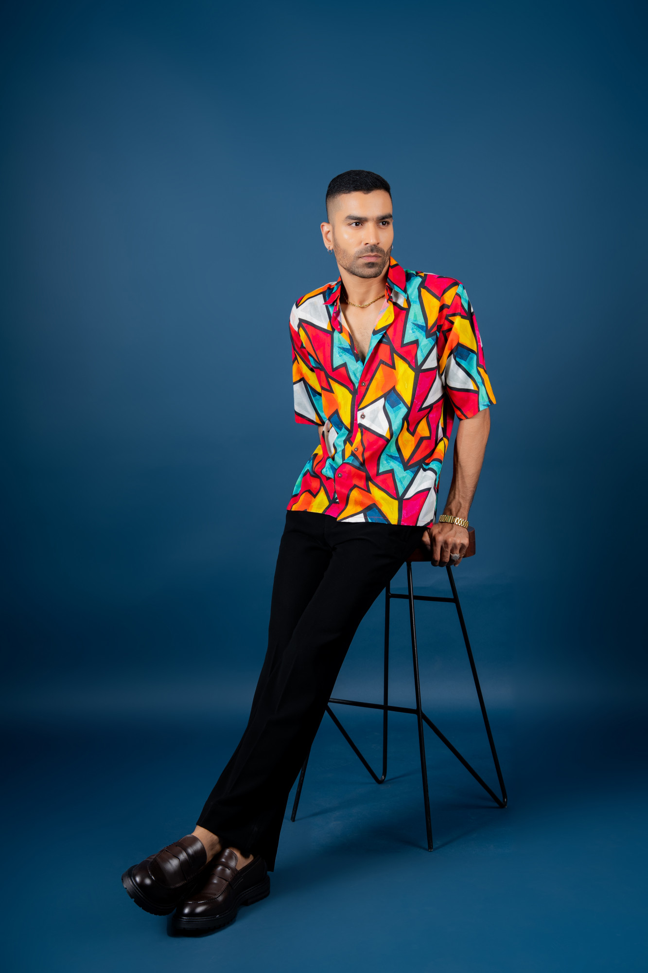 Multicolor Flowing Baggy Shirt