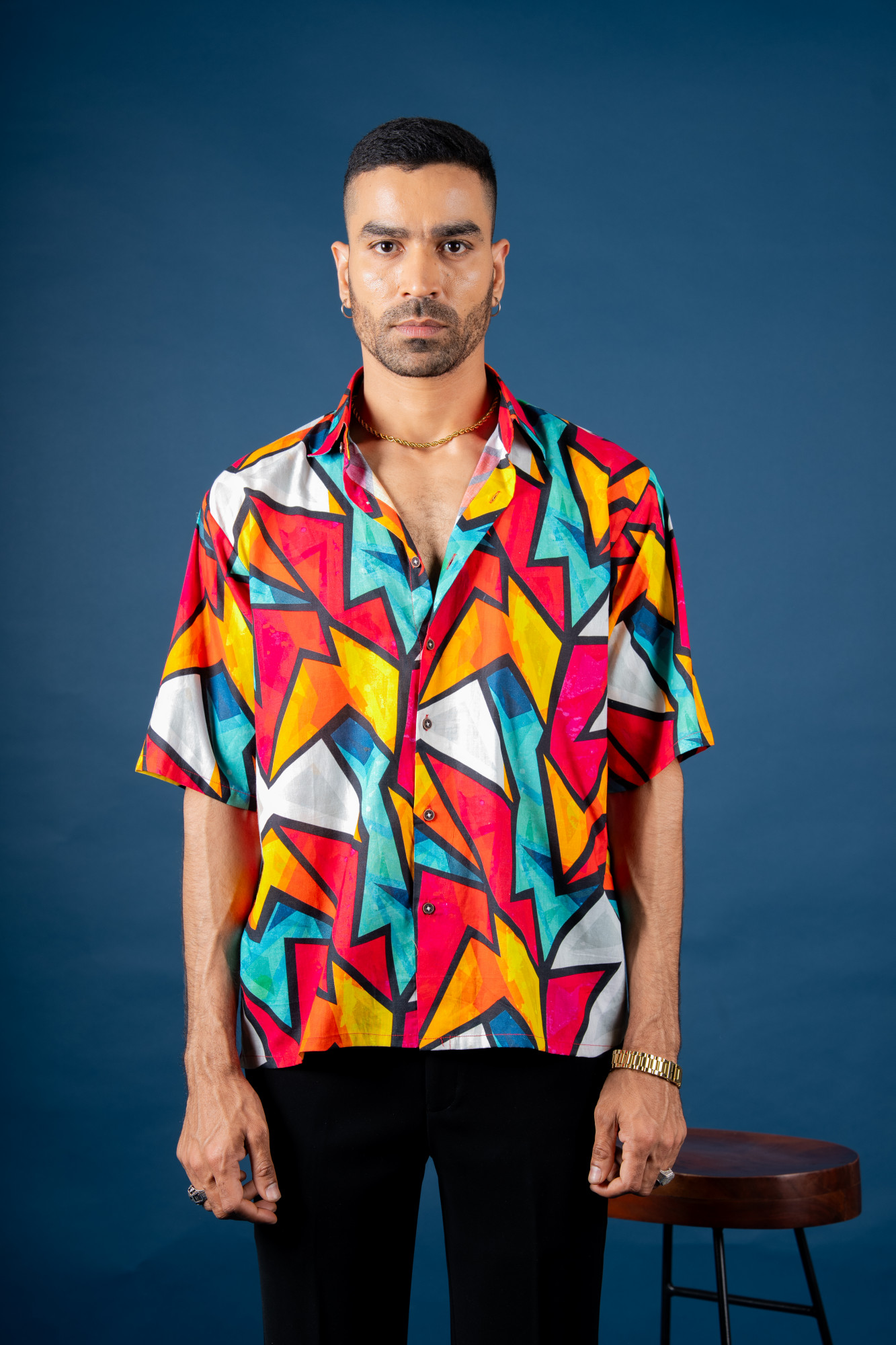 Multicolor Flowing Baggy Shirt