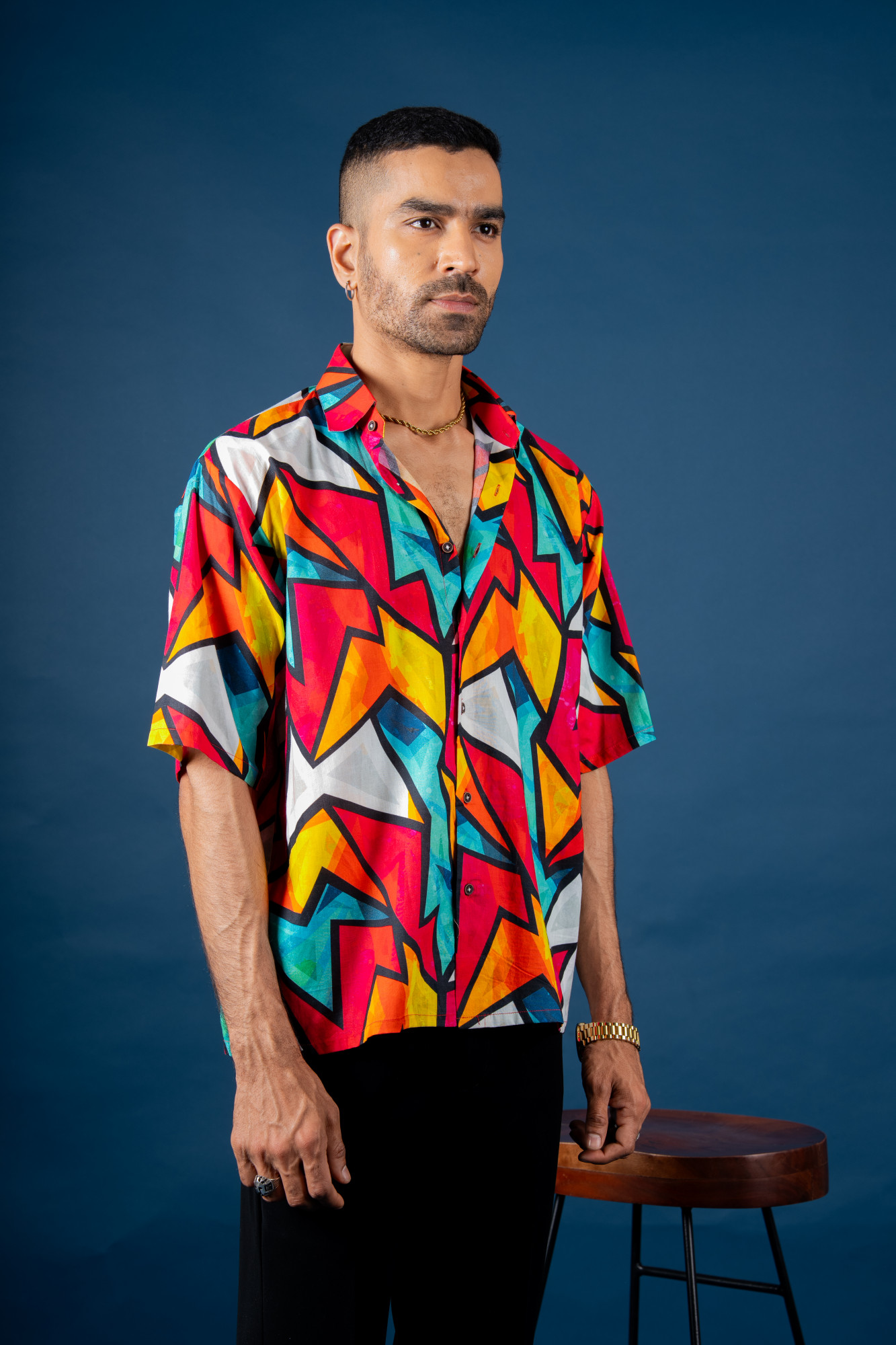 Multicolor Flowing Baggy Shirt