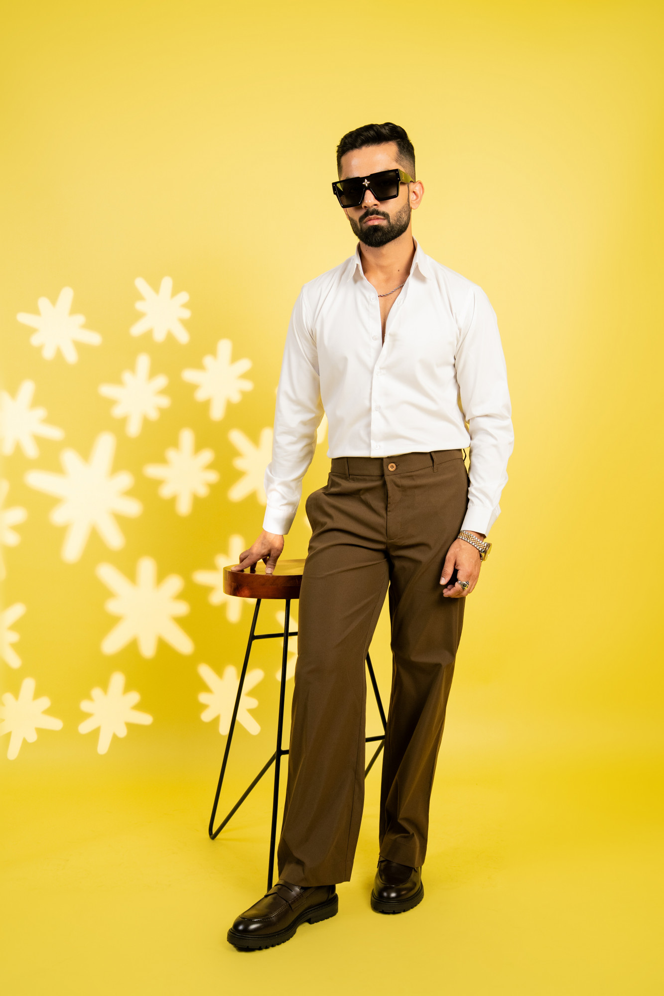 Wide Leg pants Korean In Brown