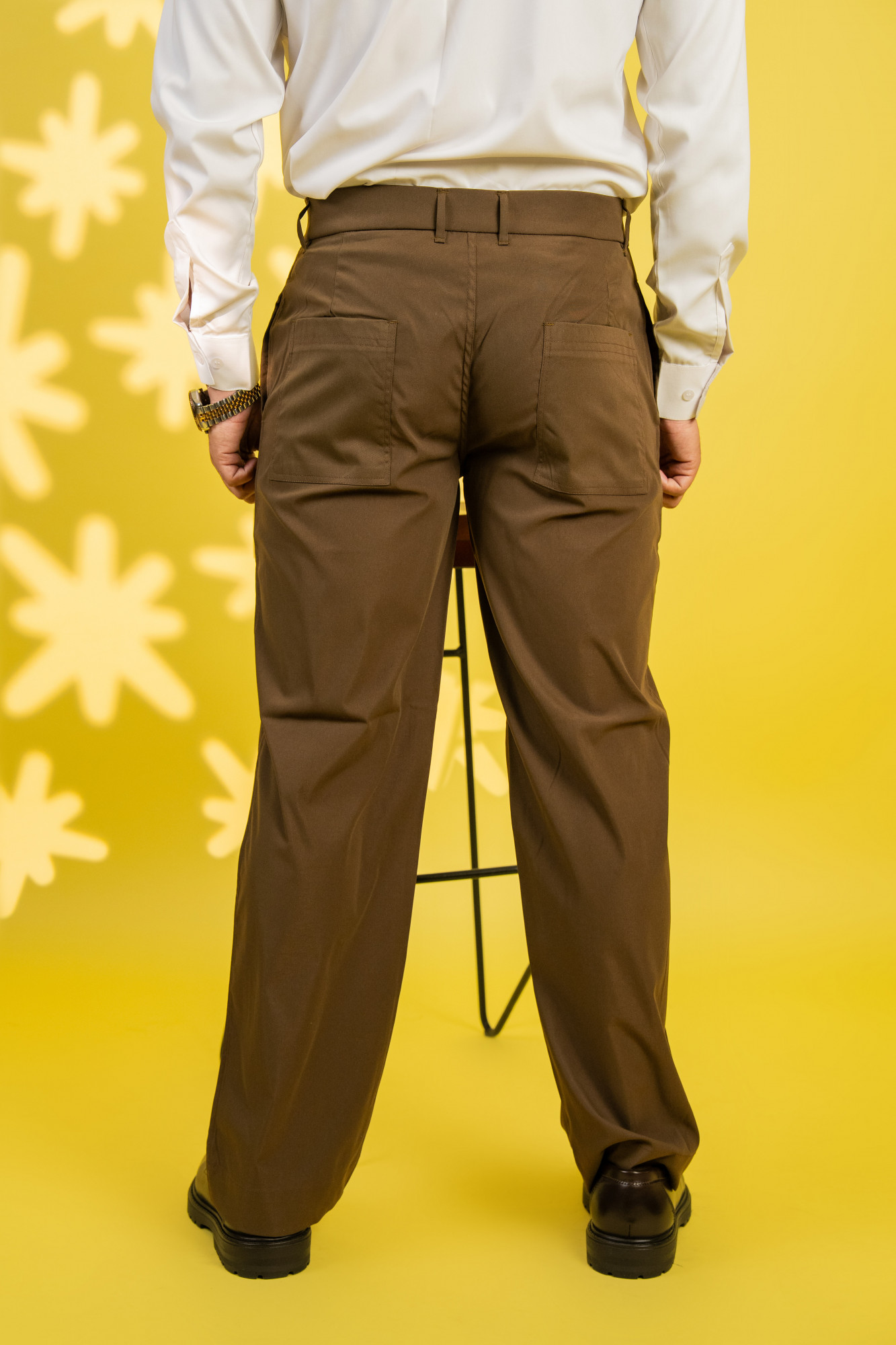Wide Leg pants Korean In Brown