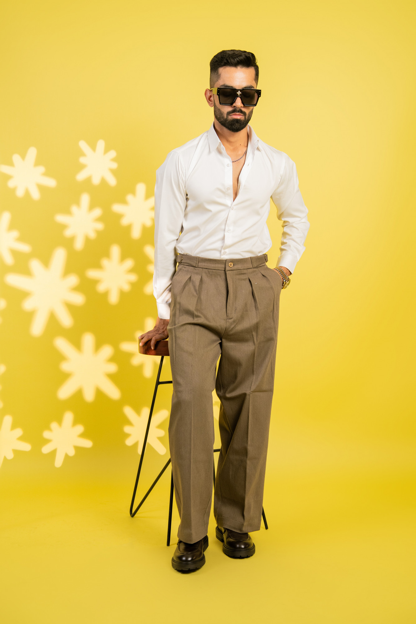 Teriwool Korean Pants In Brown