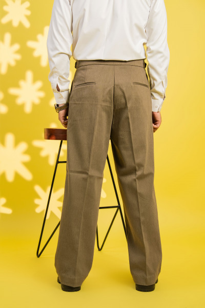 Teriwool Korean Pants In Brown