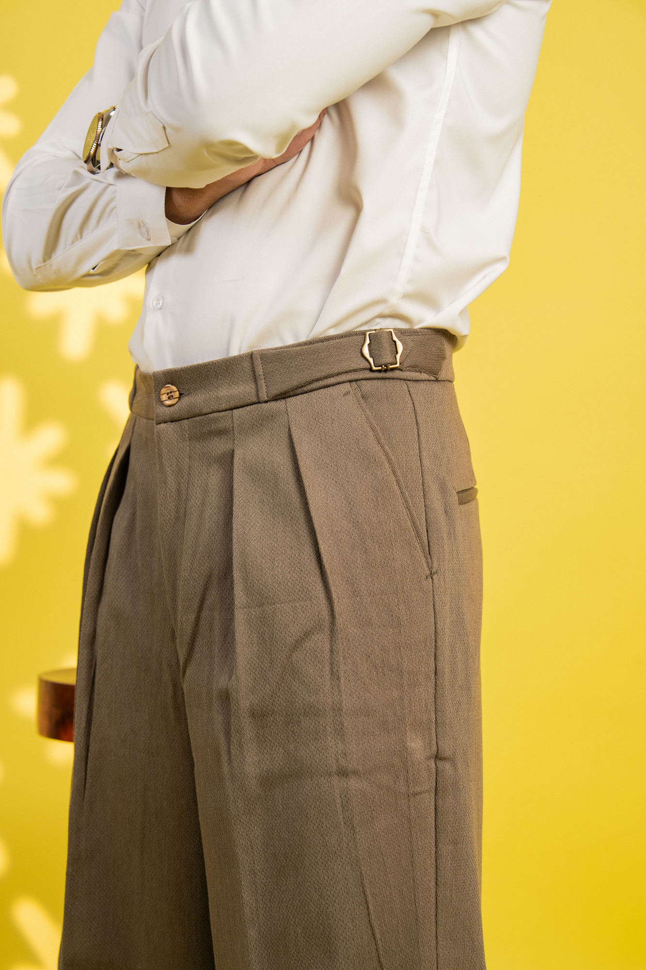 Teriwool Korean Pants In Brown