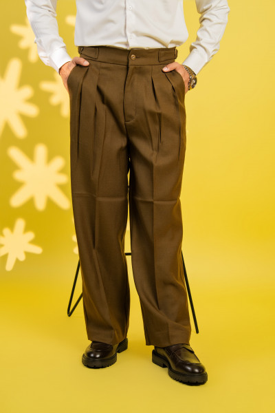 Teriwool Korean Pants In Tan