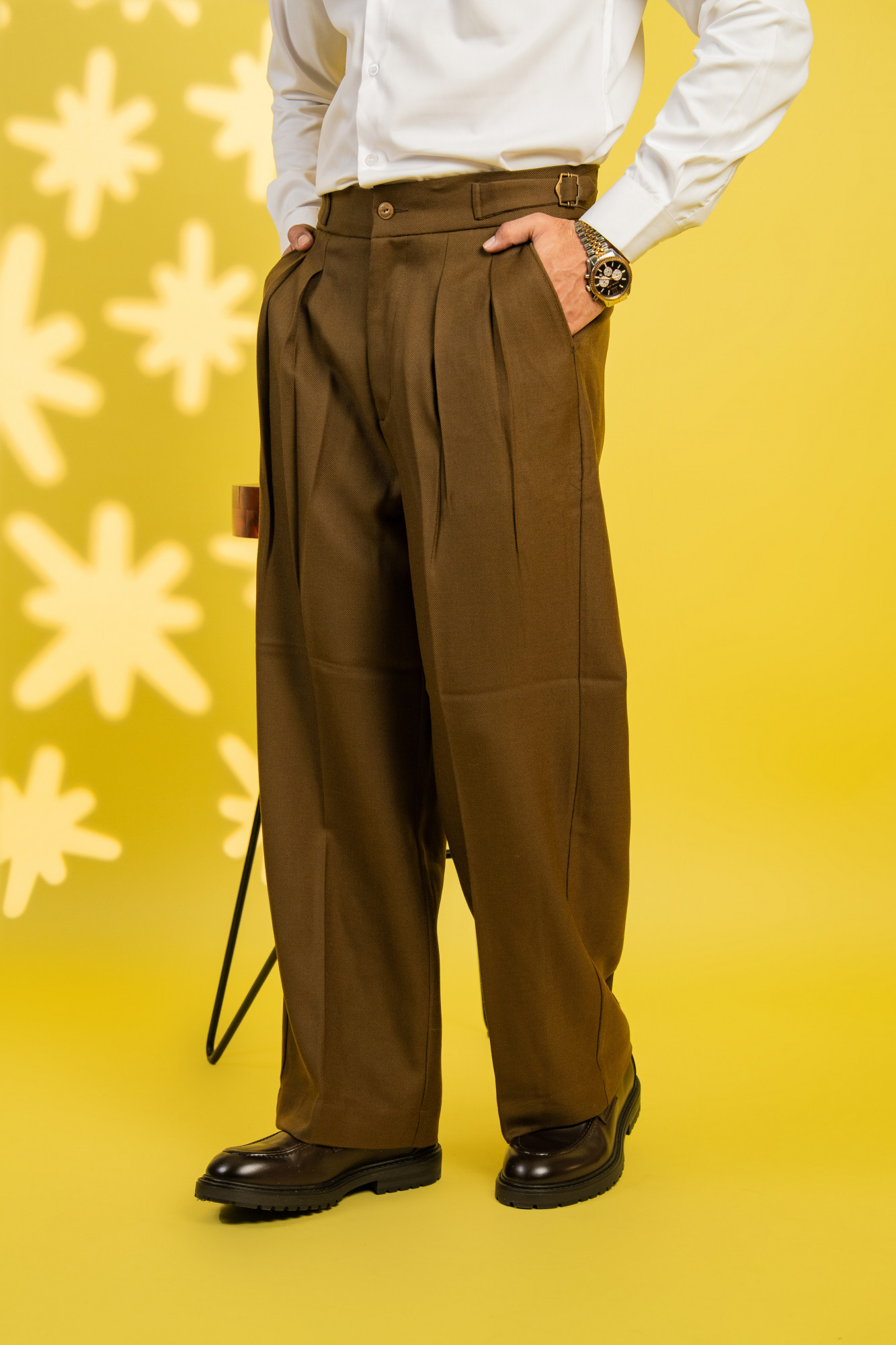 Teriwool Korean Pants In Tan