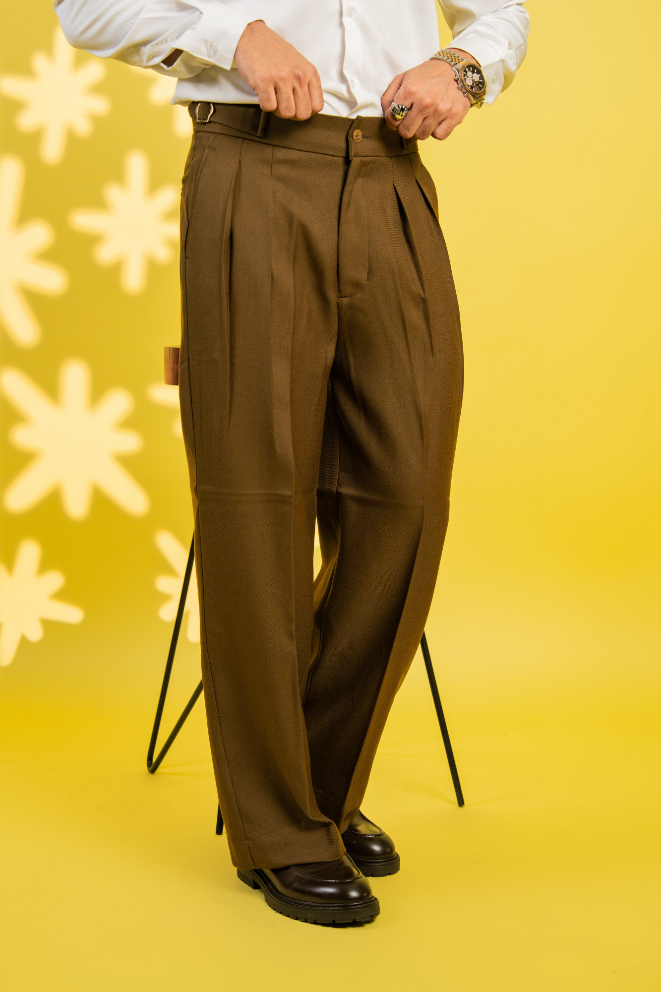 Teriwool Korean Pants In Tan
