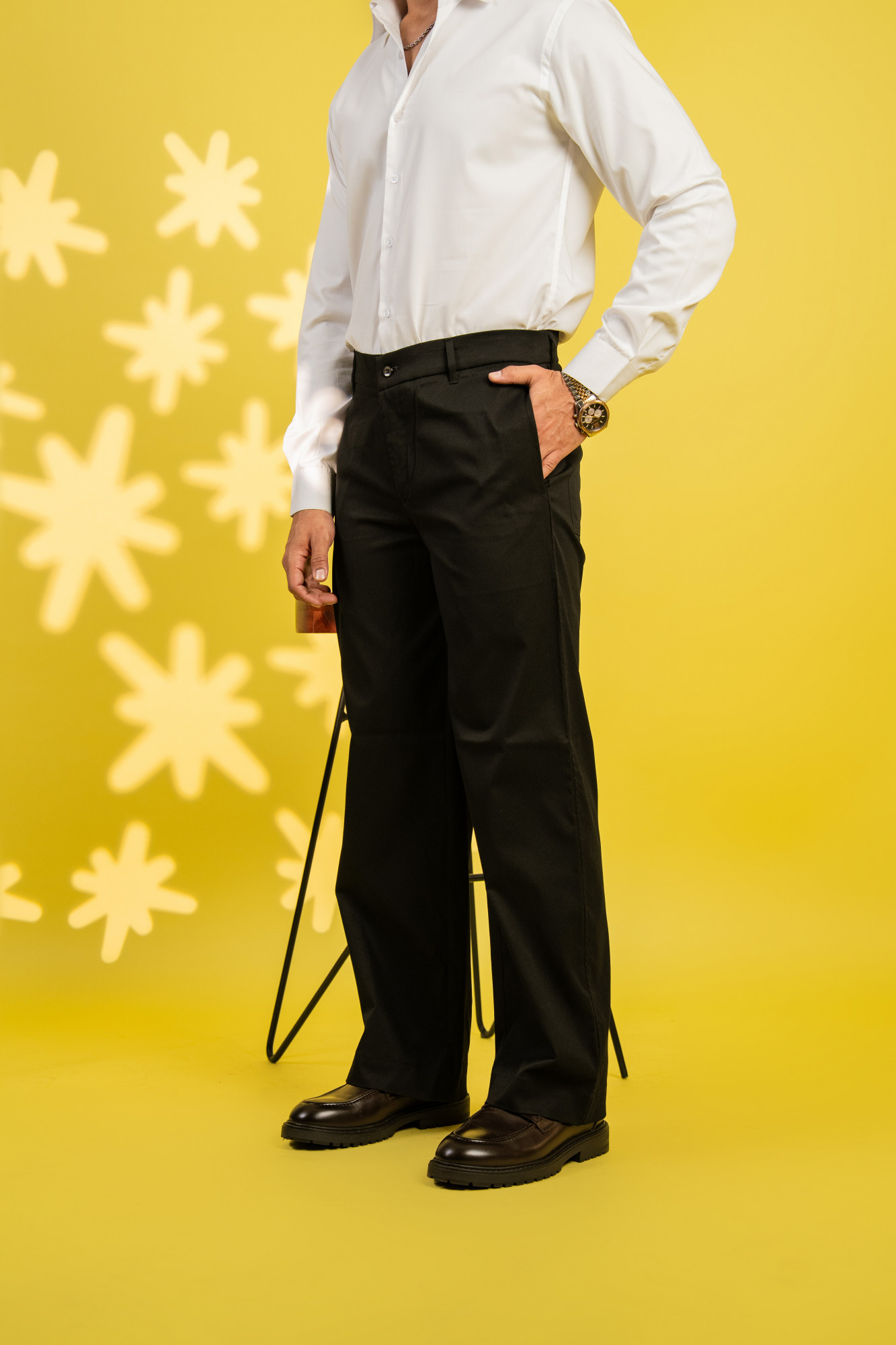 Wide Leg Pants In Black