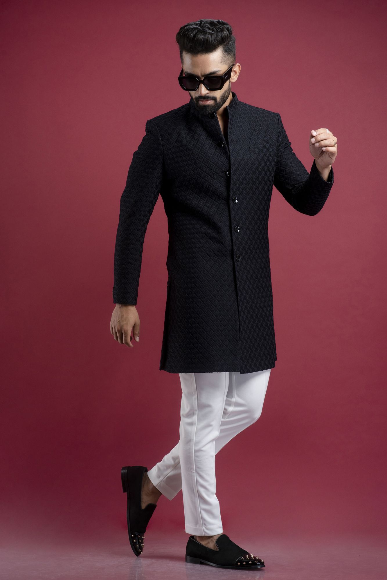 Black Lucknowi Coat