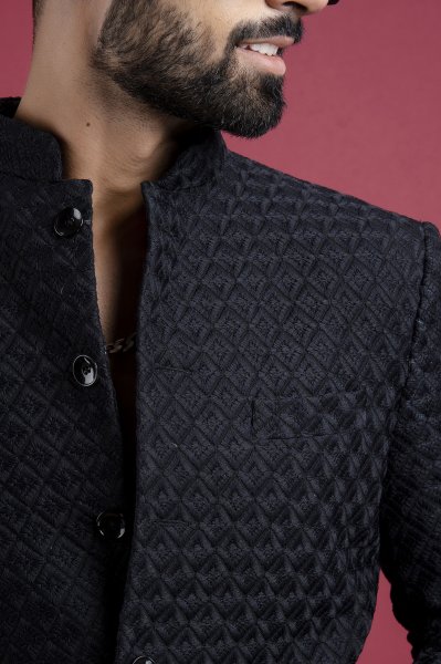 Black Lucknowi Coat