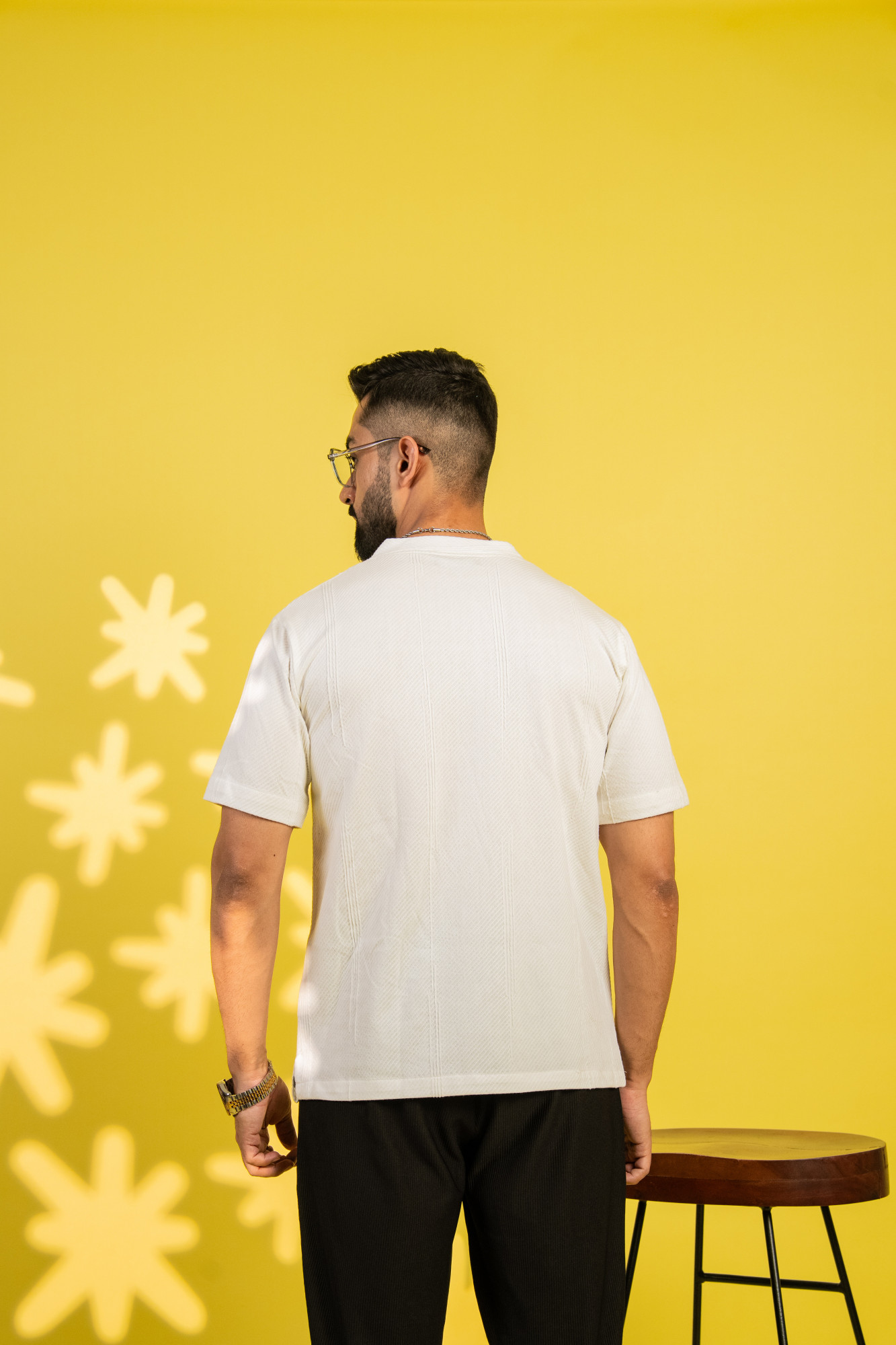 Textured Tshirt In White