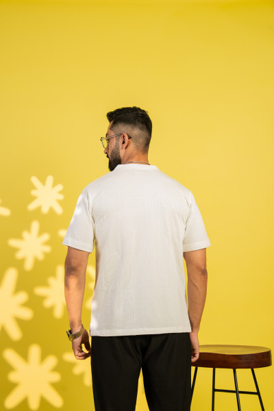 Textured Tshirt In White