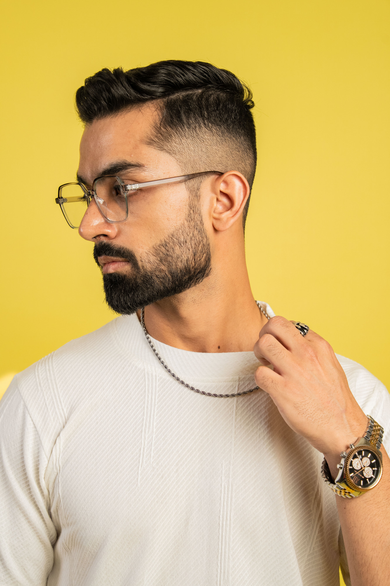 Textured Tshirt In White