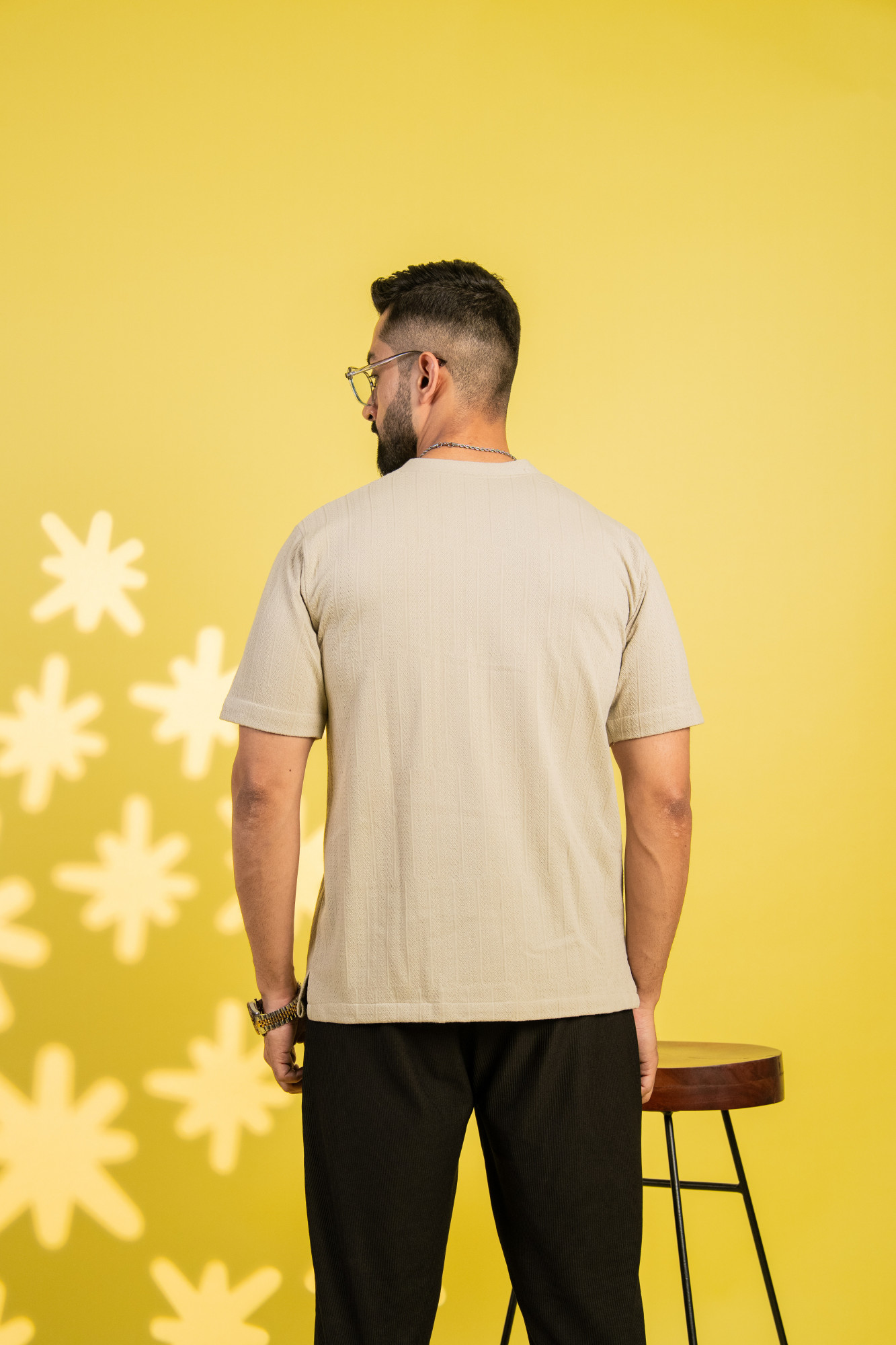 Textured Tshirt In Cream