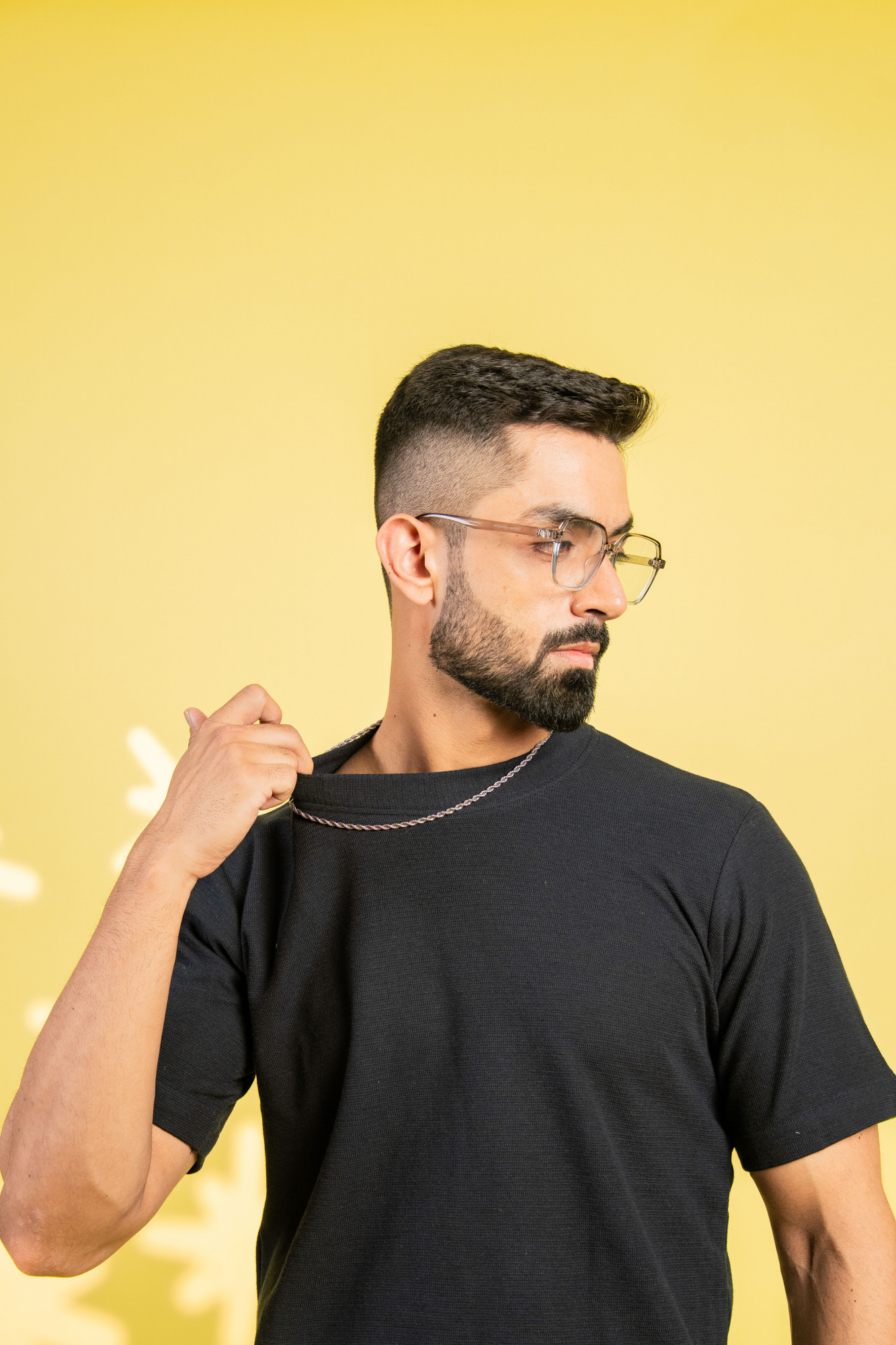 Knitted Round Tshirt In Dark Blue