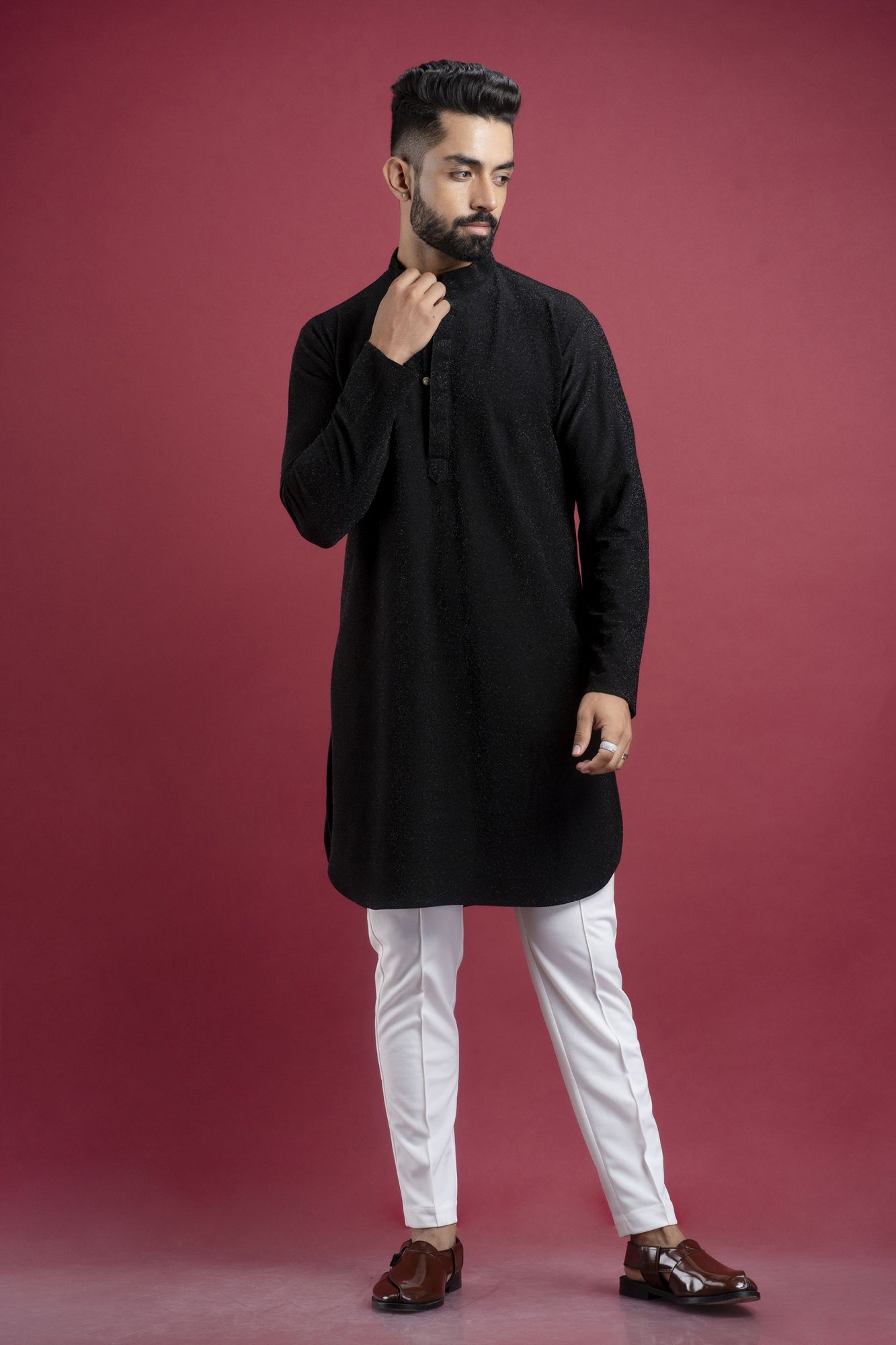 Black Sequin Kurta