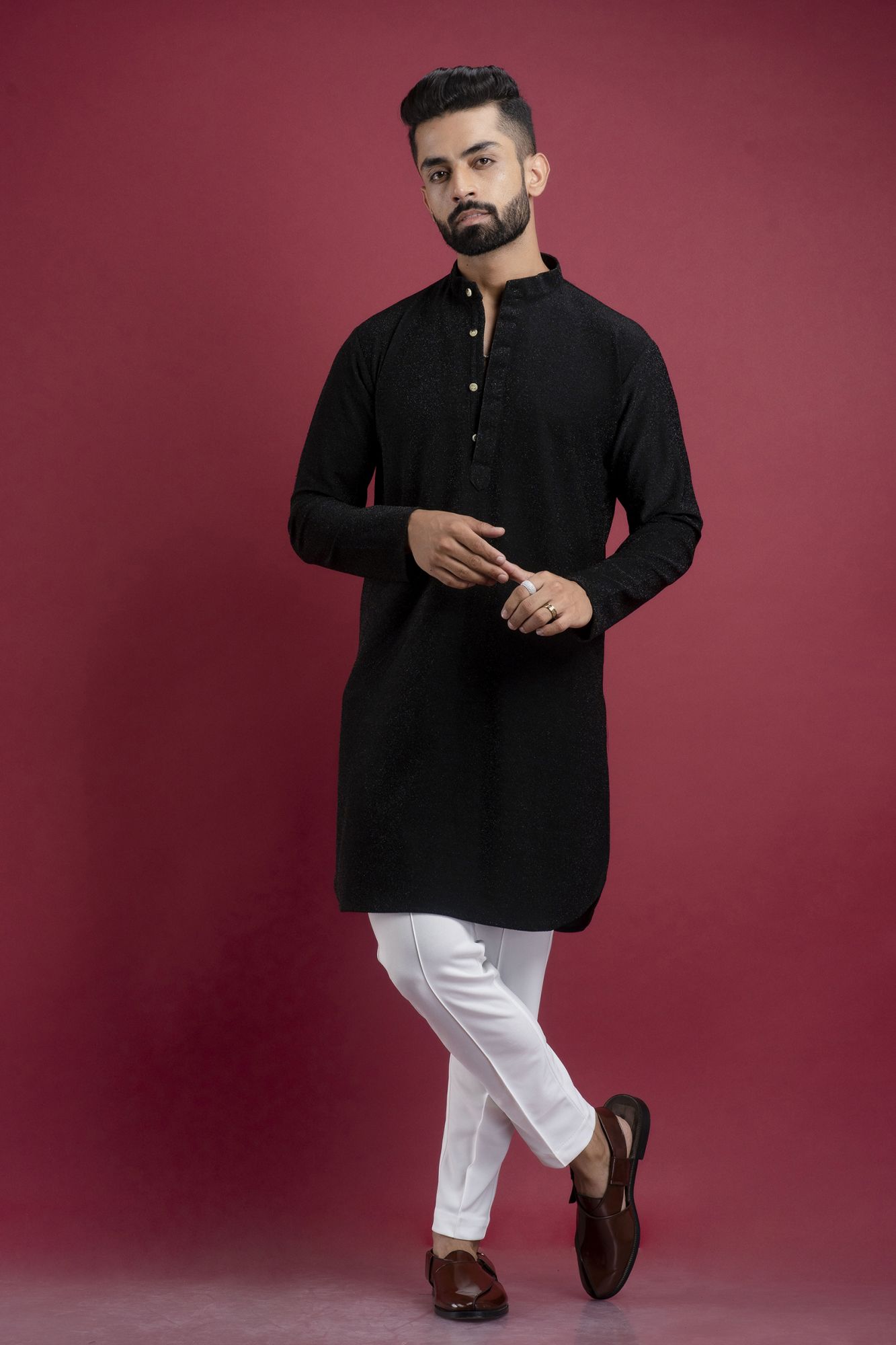 Black Sequin Kurta