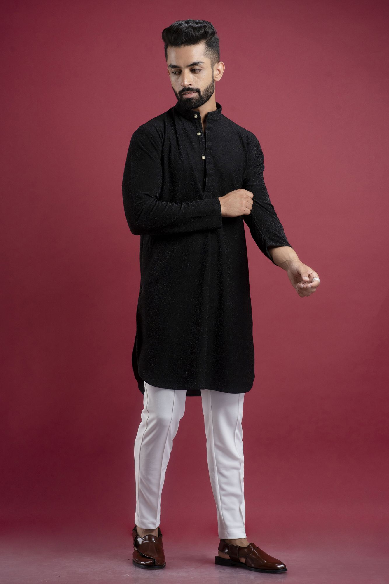 Black Sequin Kurta