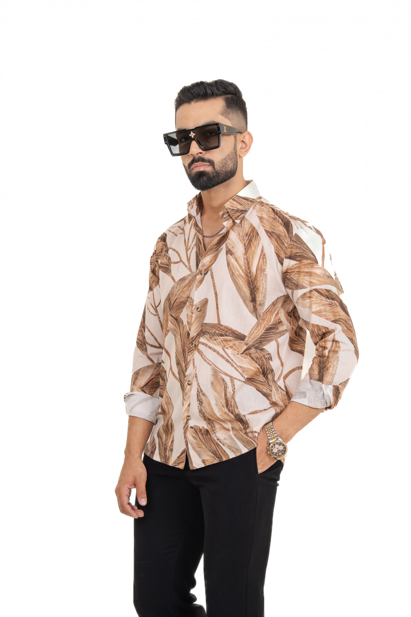 Autumn Leaf Printed Shirt