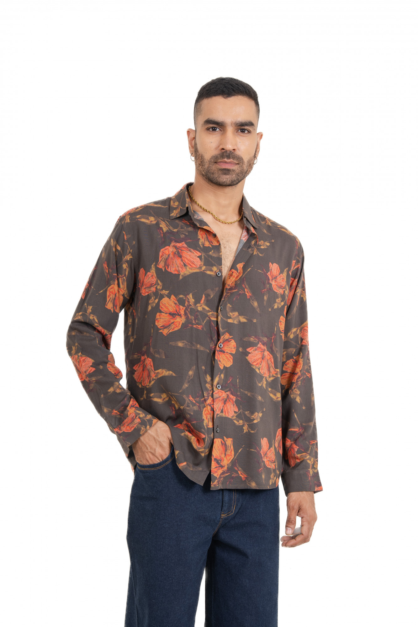 Floral Printed Flowing Shirt