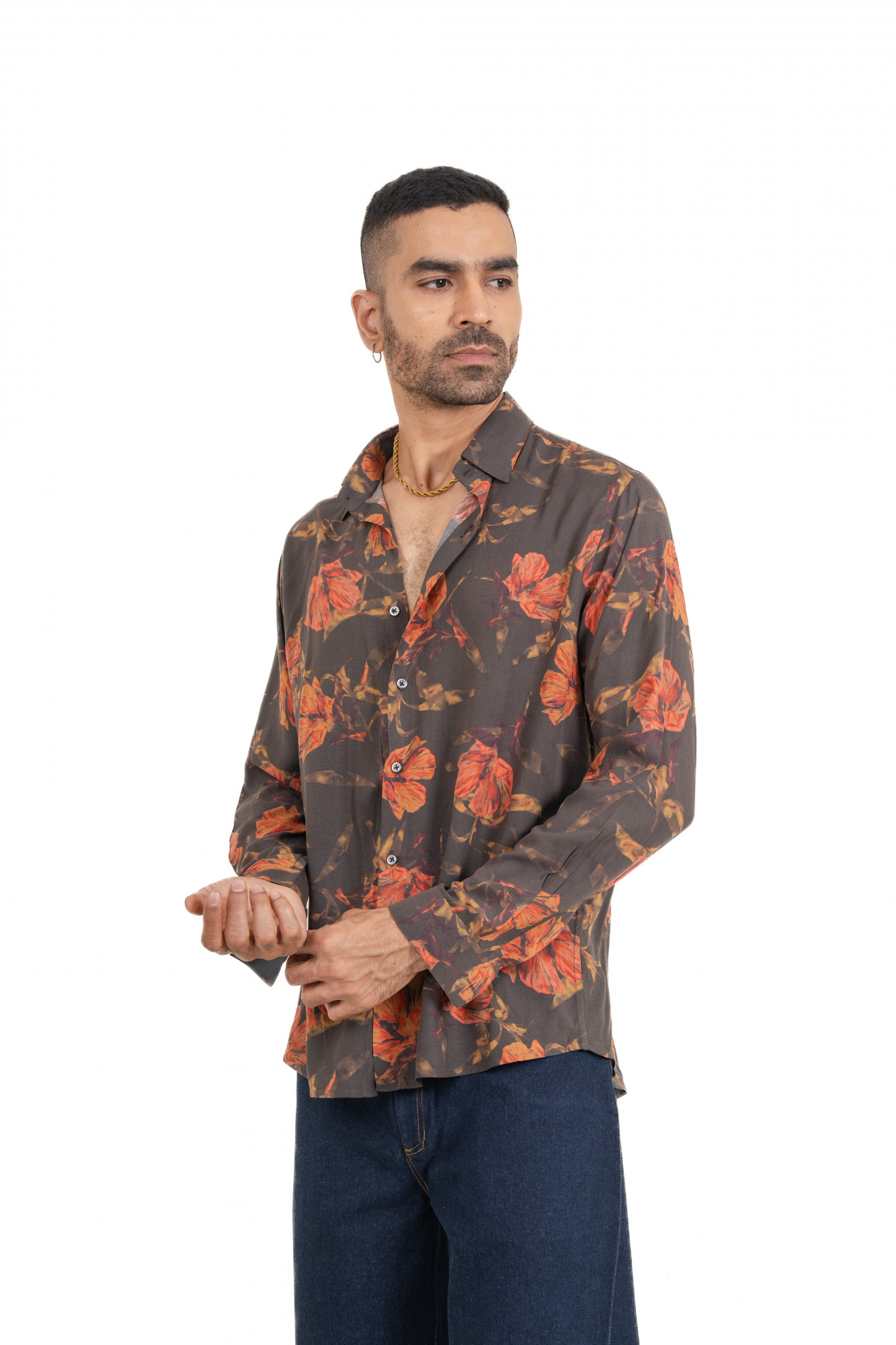 Floral Printed Flowing Shirt