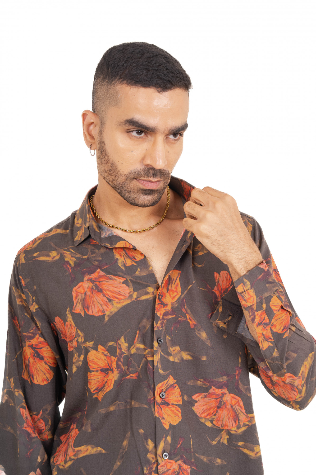 Floral Printed Flowing Shirt