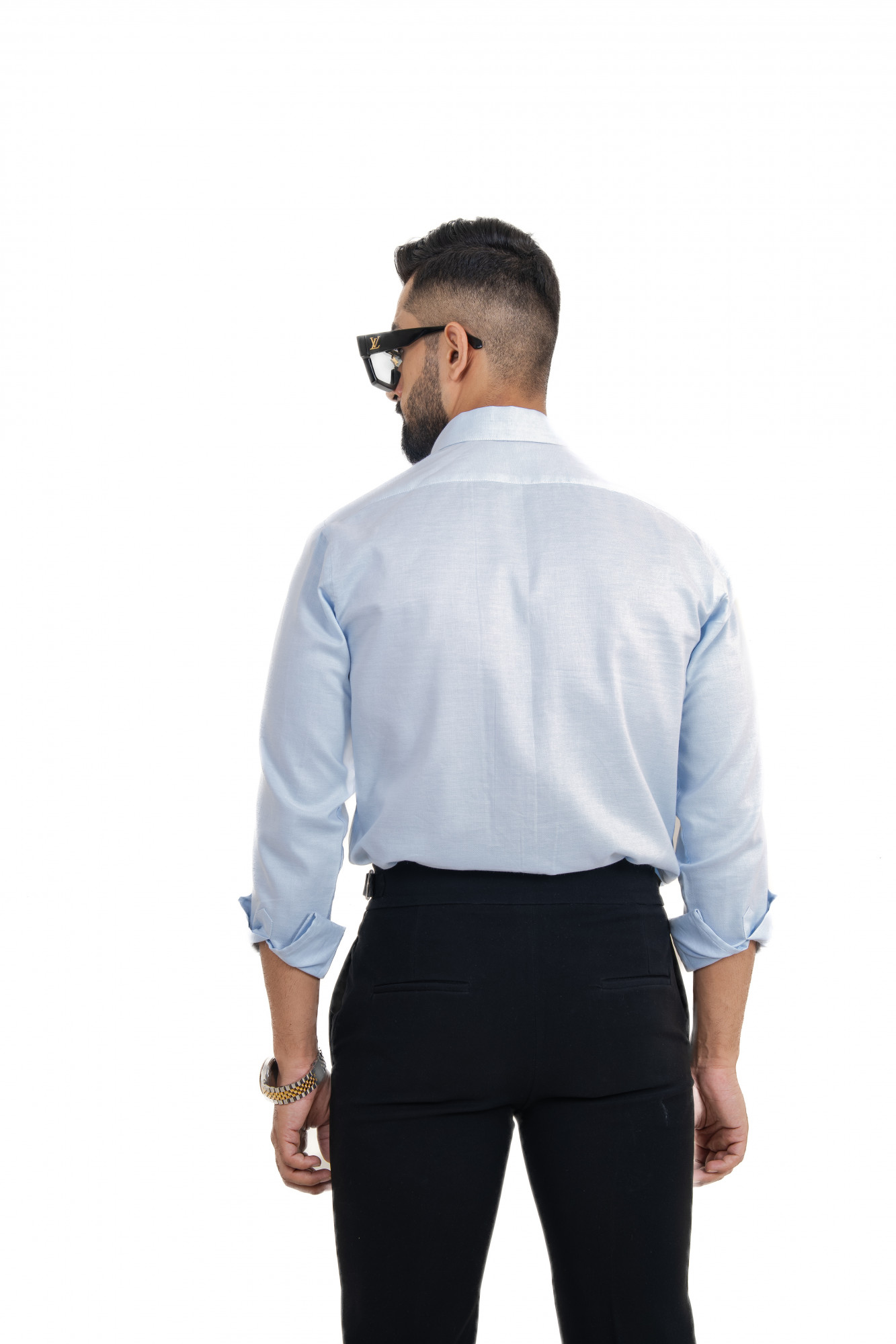 Powder Blue Shirt In Cotton